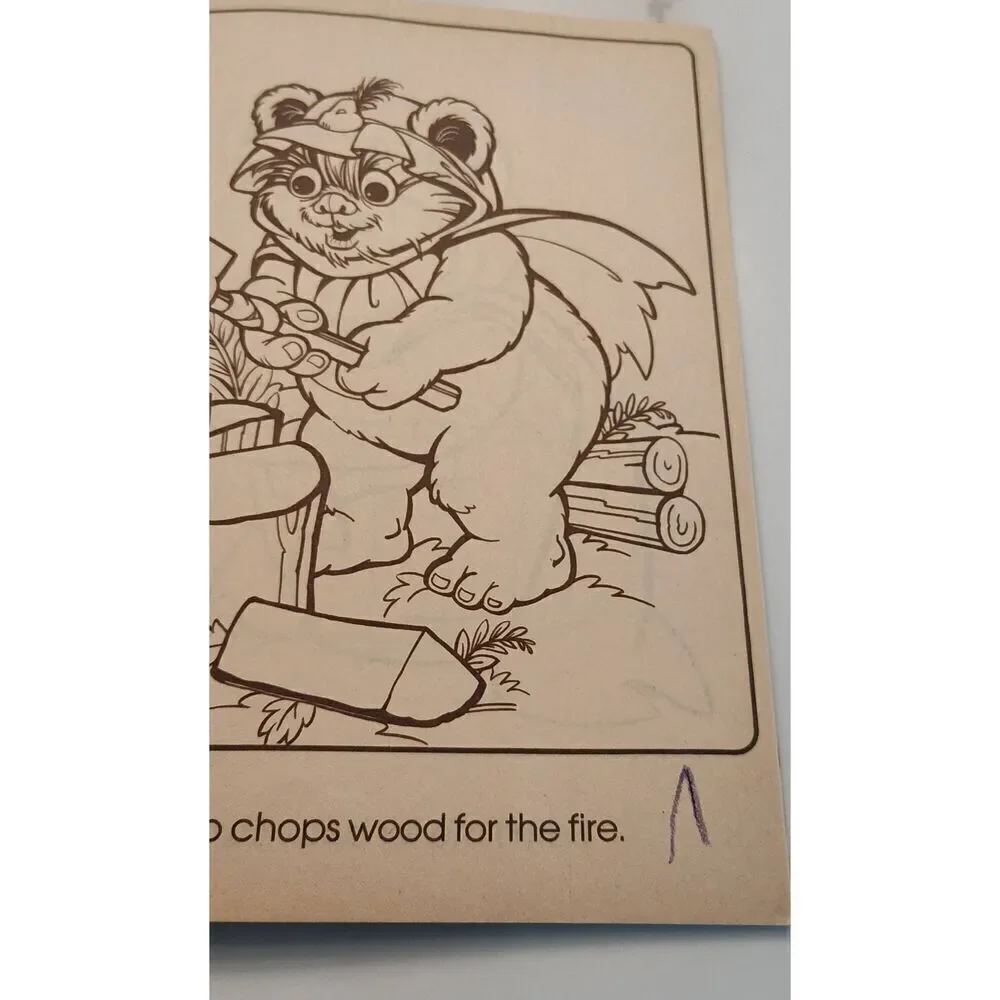 Star Wars Return of the Jedi ROTJ Wickets World Coloring Book Kenner 1983 #18480